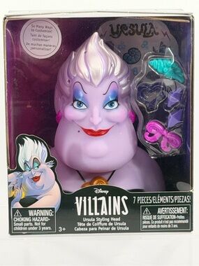 Disney Villains Ursula Mini Styling Head 7-Piece Set Just Play NIB